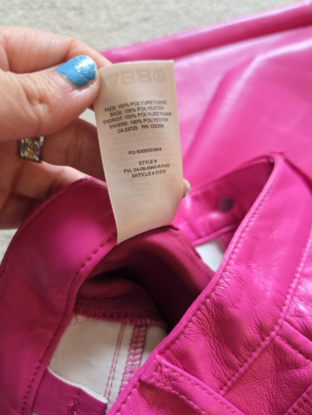 Aritzia Wilfred Melina Vital Pink Vegan Leather Pant Pink Womens Size 00 - Picture 10 of 11